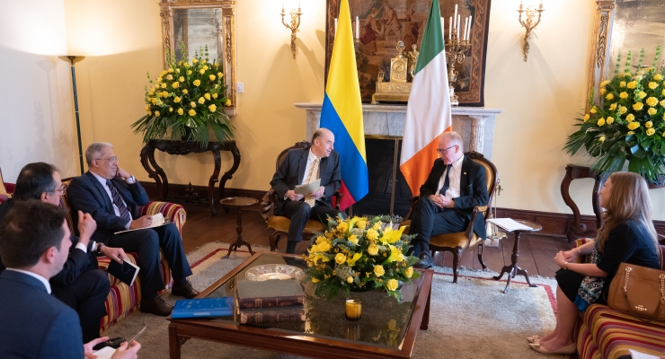 Canciller de Colombia, Álvaro Leyva, dialogó con el Ministro de Estado en temas de salud pública de Irlanda para fortalecer la agenda en comercio, inversión, consolidación de la paz, educación y cultura