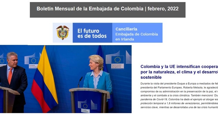 Boletín Mensual de la Embajada de Colombia | febrero