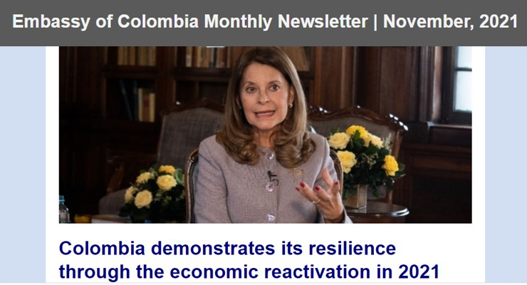 Embassy of Colombia Monthly Newsletter - November, 2021
