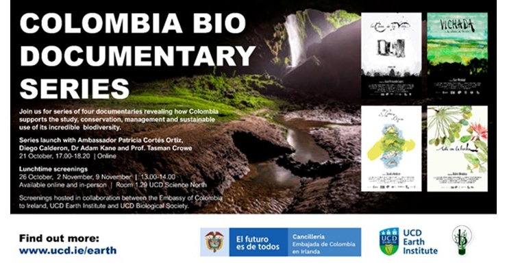 La Embajada de Colombia en Irlanda inició la presentación la serie de documentales Colombia Bio, en colaboración con el UCD Earth Institute