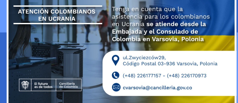 El Consulado de Colombia en Varsovia informa el protocolo preventivo para la comunidad colombiana ante posibles catástrofes naturales o emergencias