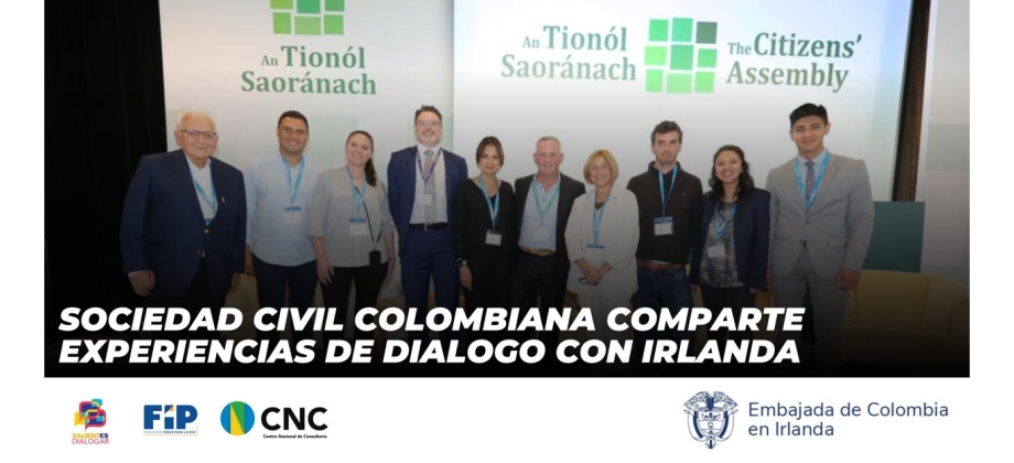 Embajadas de Colombia en Dublín y de Irlanda en Bogotá facilitan un productivo intercambio sobre diálogo y participación ciudadana