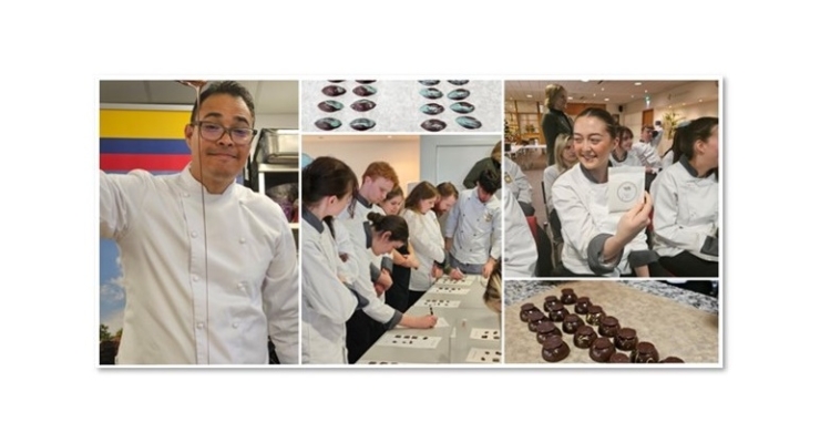 El chef y chocolatero Cristian Trochez invita a estudiantes de cocina y repostería en Galway y Limerick a descubrir el cacao de origen colombiano