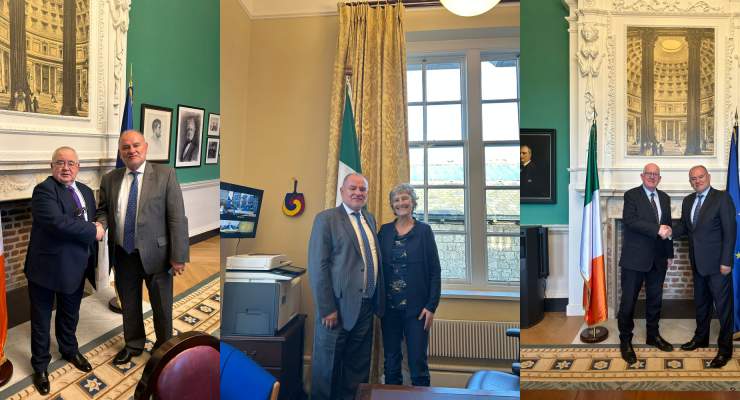 Embajador Miguel Ruiz llevó a cabo reuniones con líderes clave del parlamento irlandés